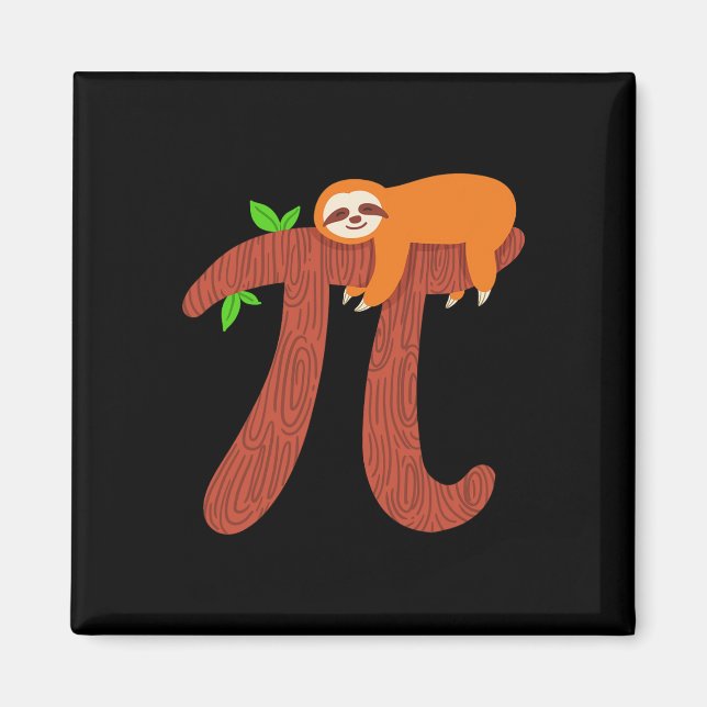 Pi Sloth Math Mathematician Teacher Gift  Magnet (Front)
