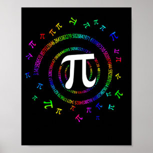 Pi Spiral Novelty for Pi Day Poster