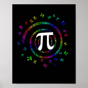 Pi Spiral Novelty for Pi Day Poster