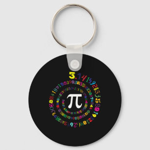Pi Spiral Novelty For Pi Day Teacher Kids Key Ring