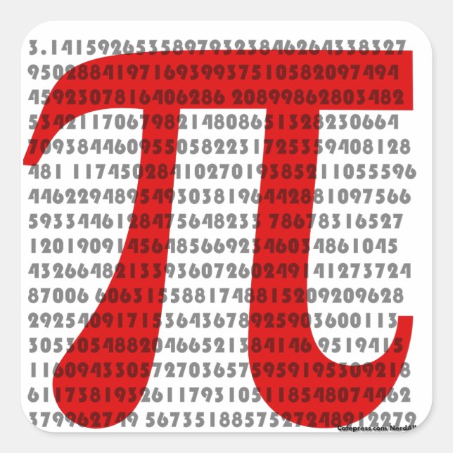 pi square sticker (Front)