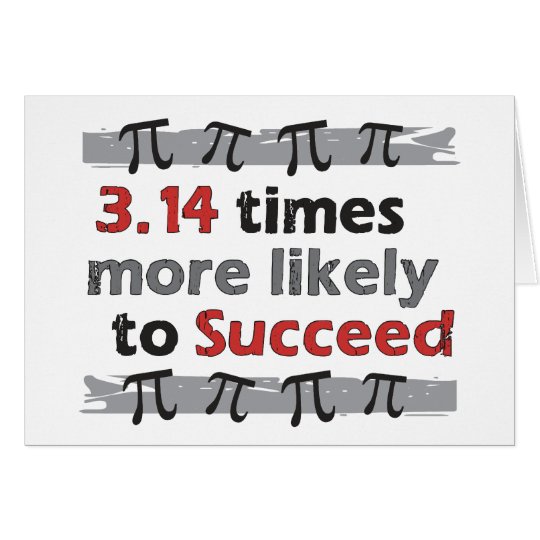 Pi Success Funny Math Graduation Card