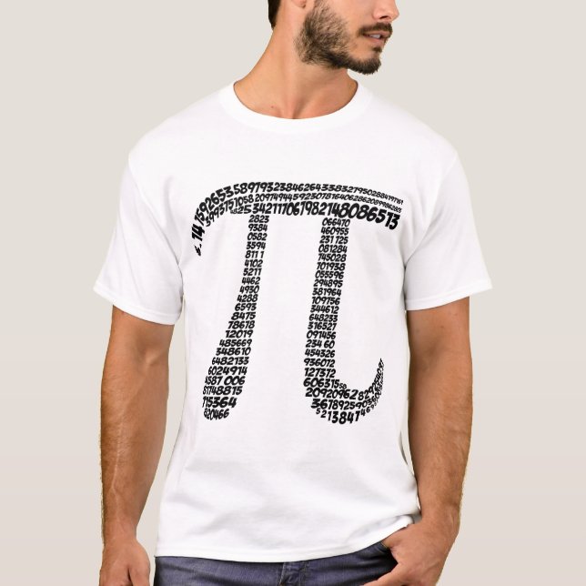 Pi Symbol 3.14 - 400 decimal values T-Shirt (Front)