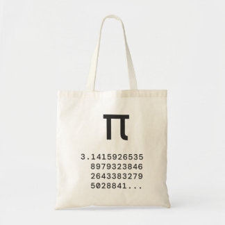 Pi Symbol and First Digits of Pi Tote Bag