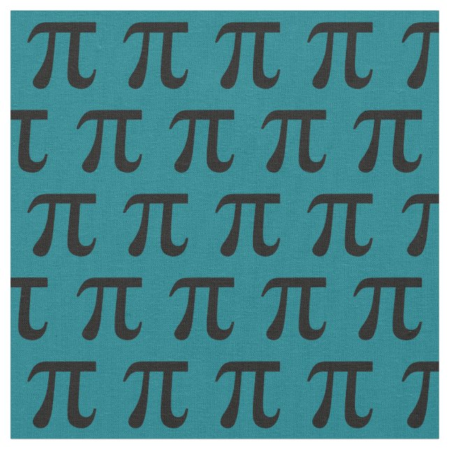 Pi Symbol Cute Math Teacher Fabric (Close Up)