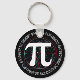 Pi Symbol Design Key Ring
