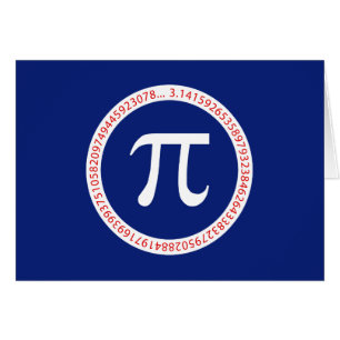 Pi Symbol in Circle on Navy Blue