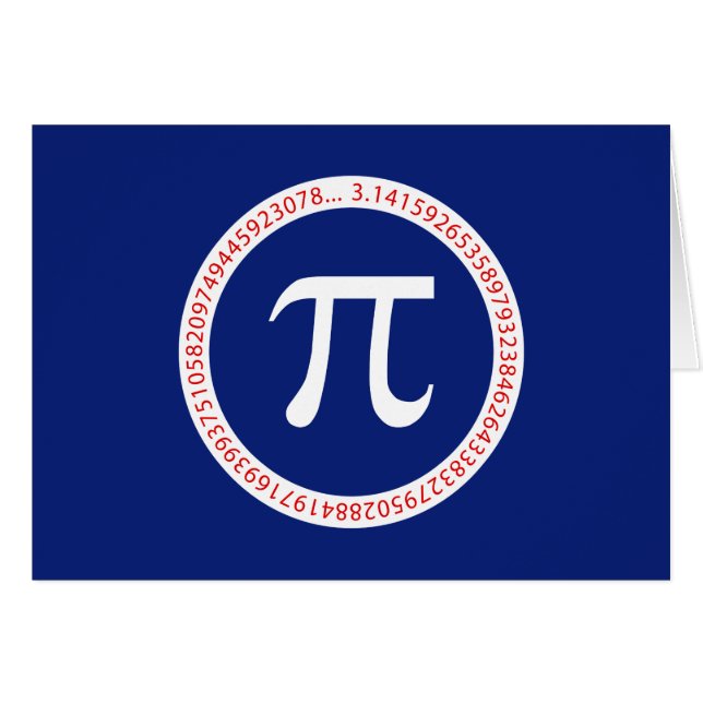 Pi Symbol in Circle on Navy Blue (Front Horizontal)