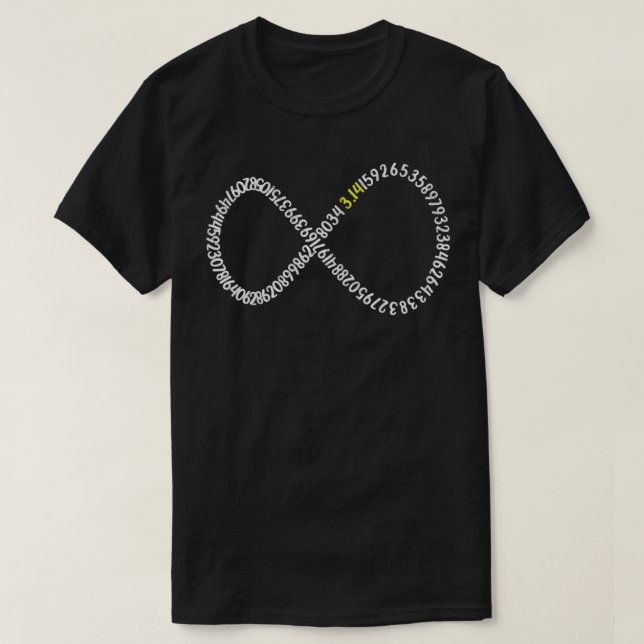 Pi Symbol Infinity , Funny Pi Day , Math Teacher  T-Shirt (Design Front)