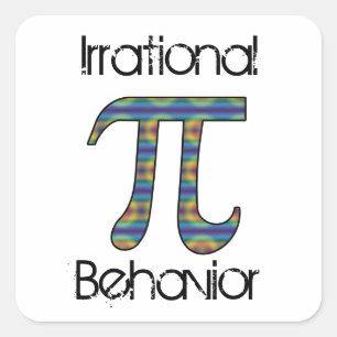 Pi Symbol Irrational Behaviour Square Stickers