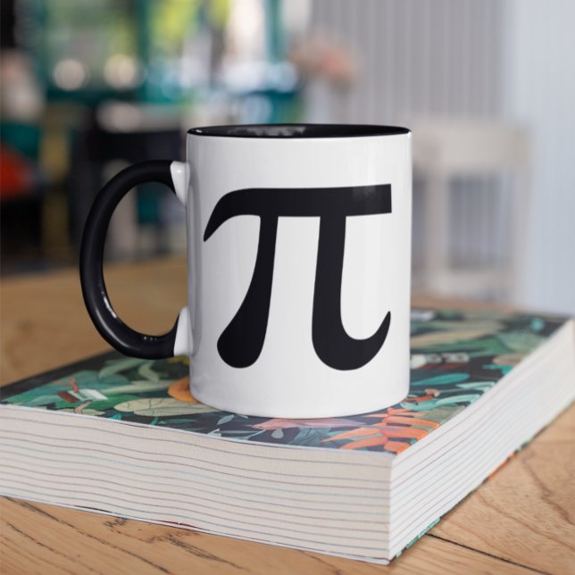 Pi Symbol Mug (You can add a personalized text message to your mug.)