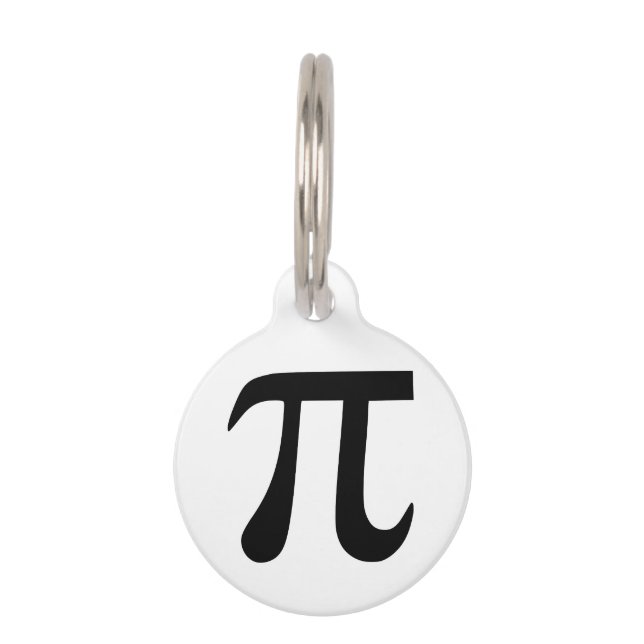Pi Symbol Pet Tag (Front)