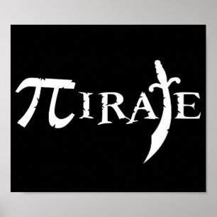 Pi Symbol Pirate Poster