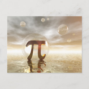 Pi Symbol postcard