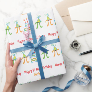 Pi Symbols Pi Day Birthday Personalised Gift Wrap