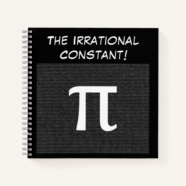 Pi - The Irrational Mathematical Constant Custom Notebook (Front)