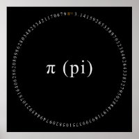 Pi, The Irrational Mathematical Constant Poster