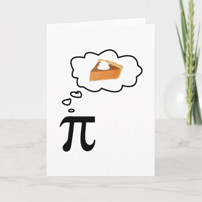 Pi Thinking of Pie Card (Front)