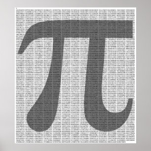 Pi to 10,000 Digits Poster Print
