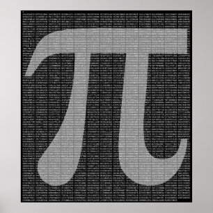 Pi to 10,000 Digits Poster Print
