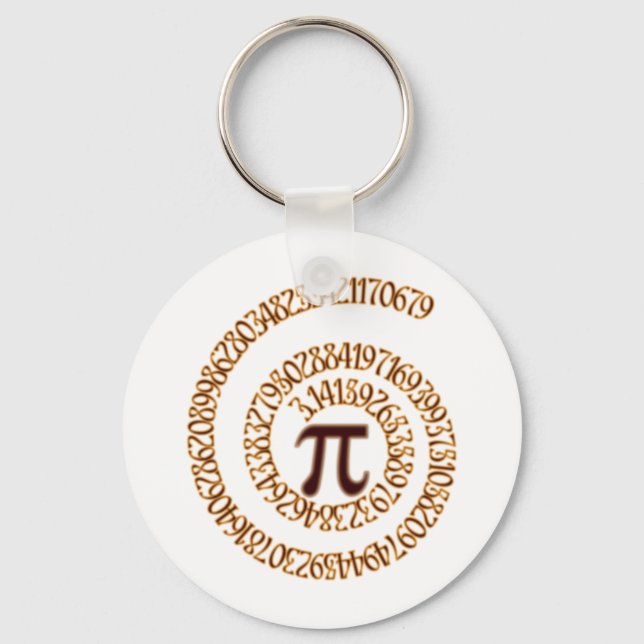 Pi to the Hundredth Decimal Place Key Ring (Front)