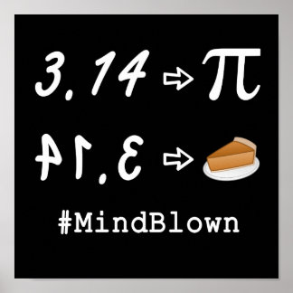 Pi vs. Pie Mind Blown!  Poster