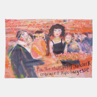Pia the Ebullient File Clerk Kitchen Towel