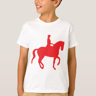 Piaffe Dressage Horse and Rider (red) T-Shirt