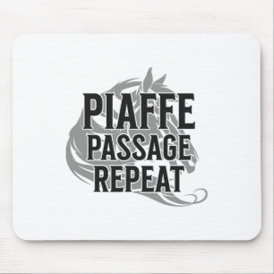 Piaffe Page Repeat Equestrian Sports Funny Saying Mouse Pad