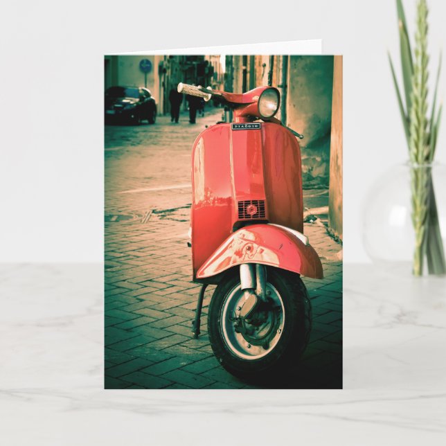 Piaggio Scooter in Italy Card (Front)