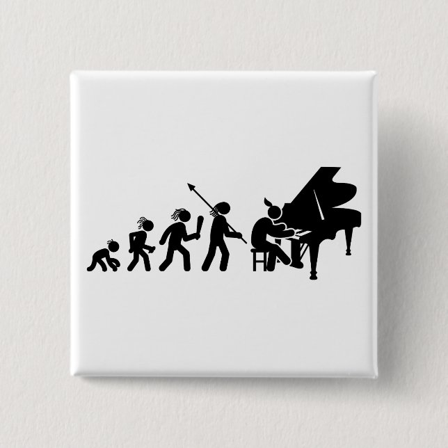 Pianist 15 Cm Square Badge (Front)