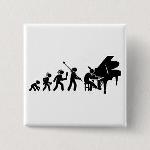 Pianist 15 Cm Square Badge