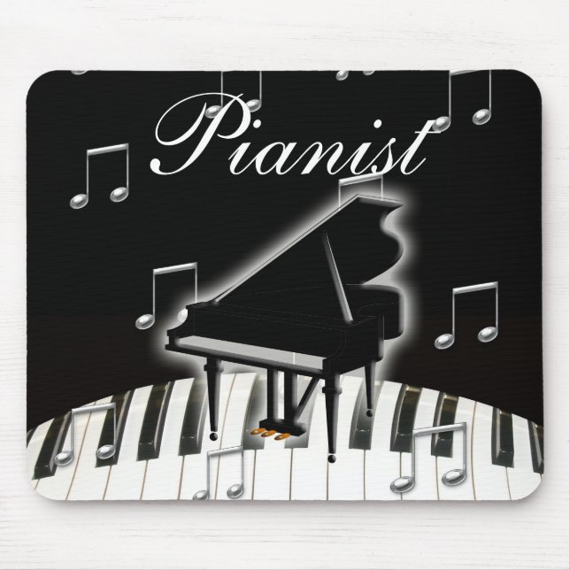 Pianist and Keyboard Mouse Pad (Front)