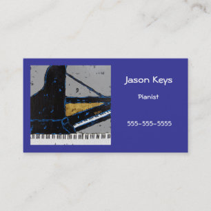 pianist business card with cool grand