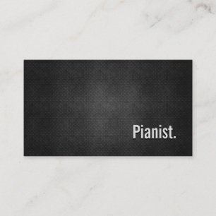 Pianist Cool Black Metal Simplicity Business Card