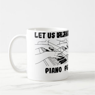 Pianist Design Grand Piano Coffee Mug