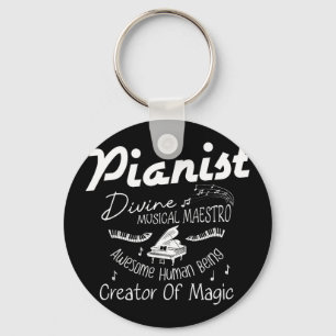 Pianist divine musical maestro awesome human being key ring