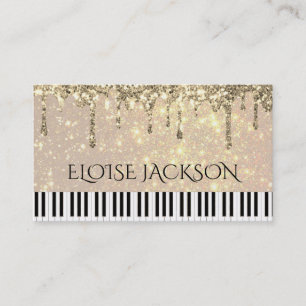 pianist elegant business card