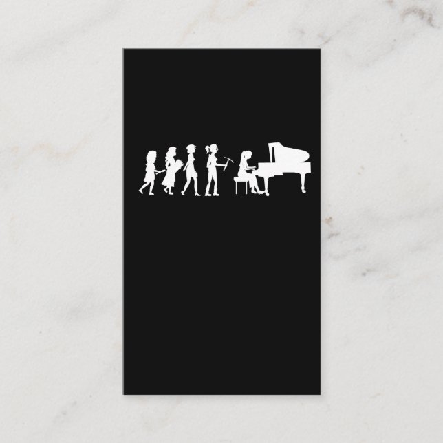 Pianist Evolution Music Orchestra Piano Business Card (Front)
