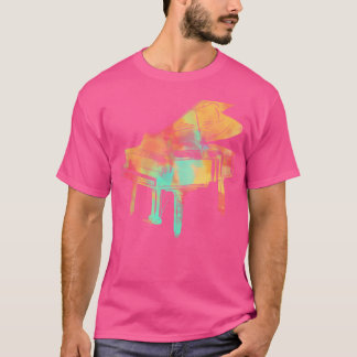Pianist Gifts For Men Women Colourful Style Piano T-Shirt