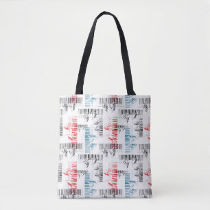 Pianist hands pattern tote bag