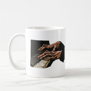 Pianist Hands Playing Piano –  Coffee Mug