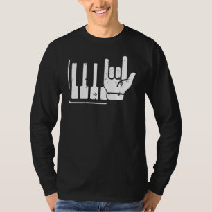 Pianist Keyboard Piano Player Rock Jazz Musical In T-Shirt