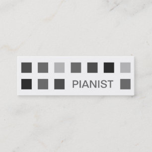 PIANIST (mod squares) Mini Business Card