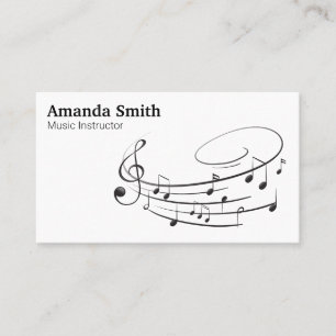 Pianist Music Instructor Business Card