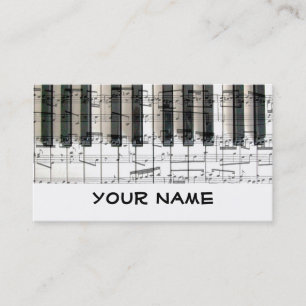 pianist piano music business card