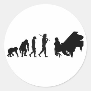 Pianist Piano Orchestra Composer Mozart gear Classic Round Sticker