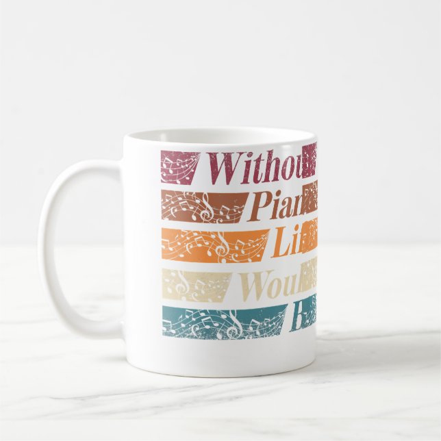Pianist Piano Player Keyboard Without Piano Coffee Mug (Left)