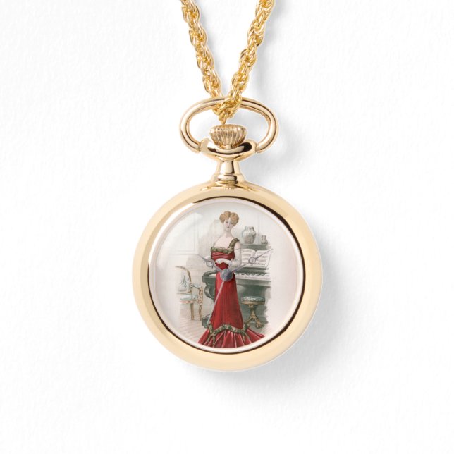 Pianist Vintage Edwardian Fashion Illustration     Watch (Front)