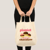 Pianist Will Play for Chocolate Tote Bag (Front (Product))